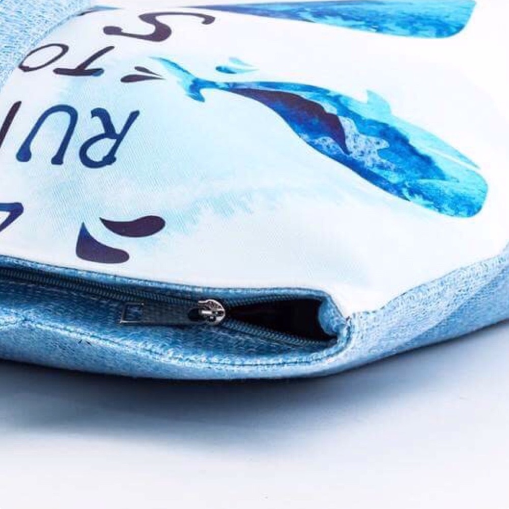 🆕Let’s Run Away to the Sea Whale Beach Tote Bag - Picture 6 of 6